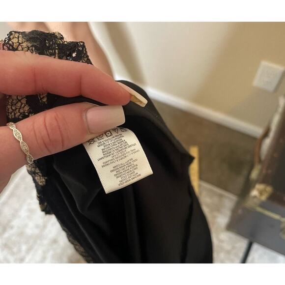 Material Girl lace and sheer fit & flare skater dress sweat heart neckline SZ SM - Picture 10 of 10